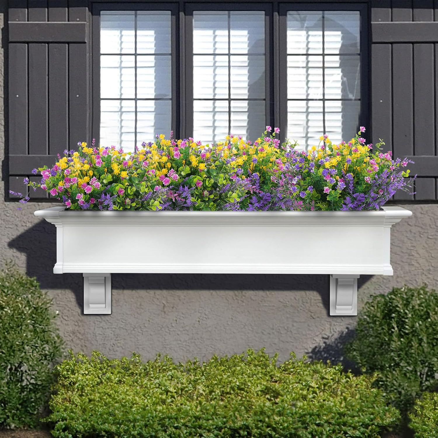 Hananona 12 Pcs Artificial Flowers for Outdoor Decor
