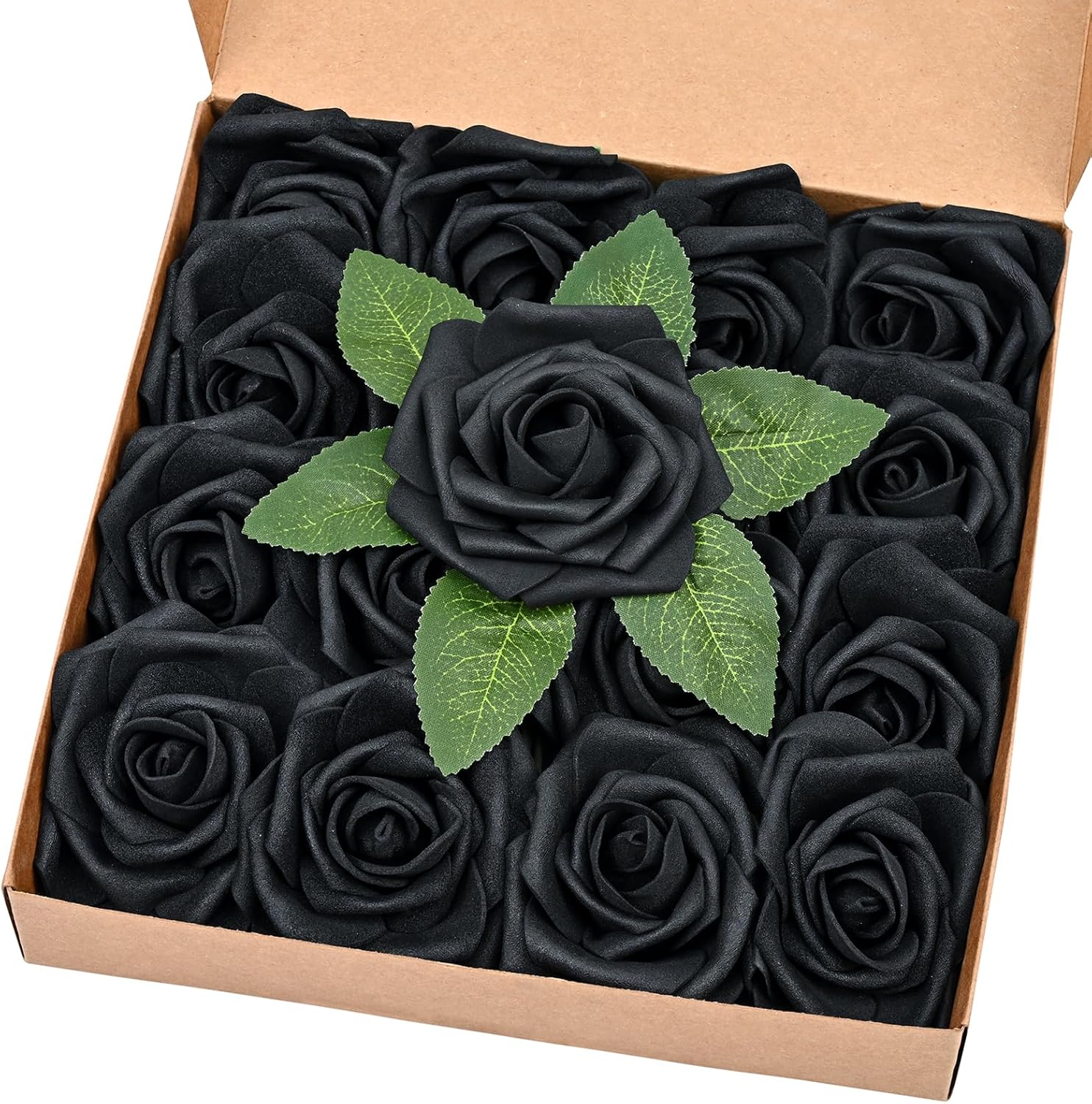 BLEUM CADE 16Pcs Artificial Flowers Fake Roses with Stems