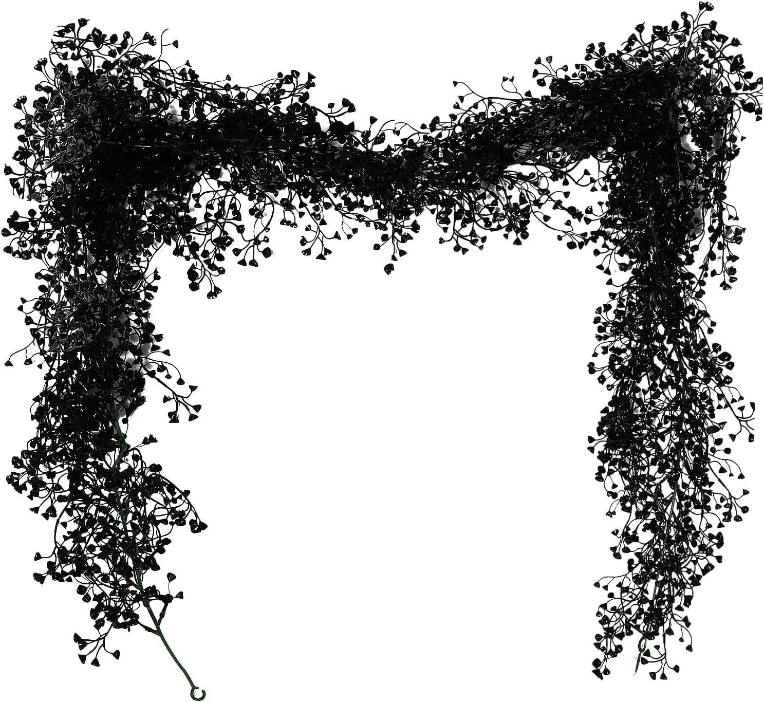 RECUTMS Artificial Hanging Plants 2Pcs Black Ivy Garland