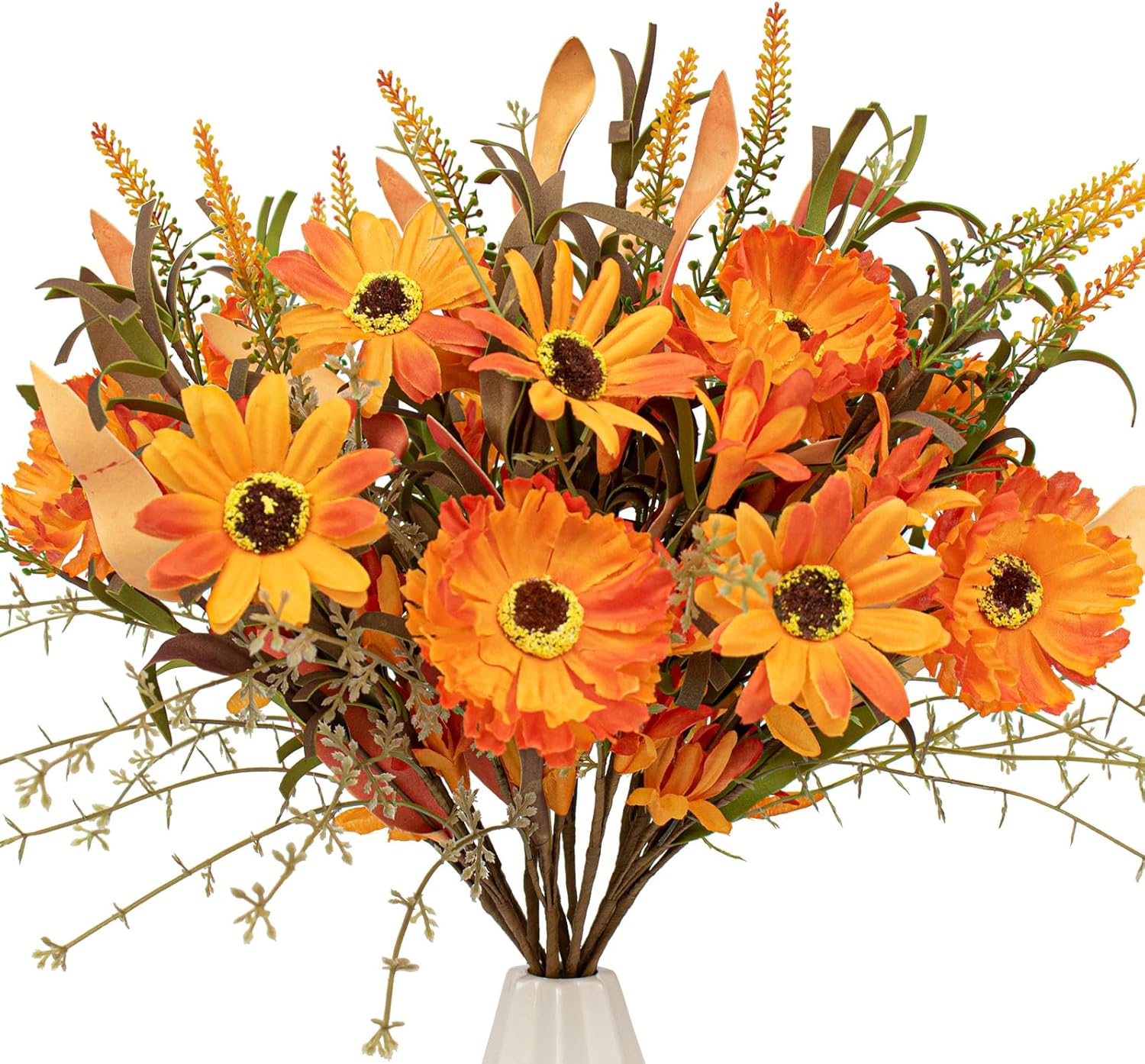 VioletEverGarden 12 Pack Artificial Fall Flowers