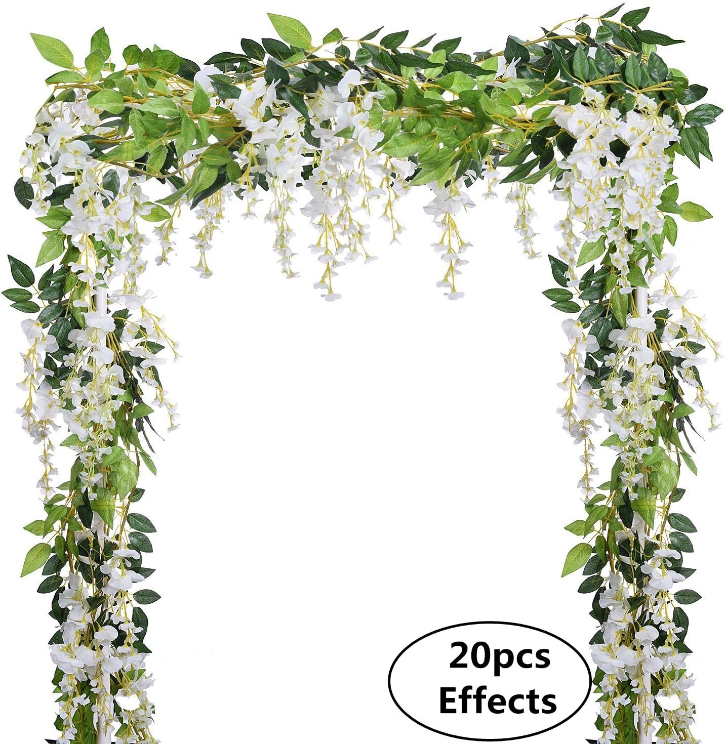 DearHouse 4Pcs 66Ft Artificial Wisteria Garland