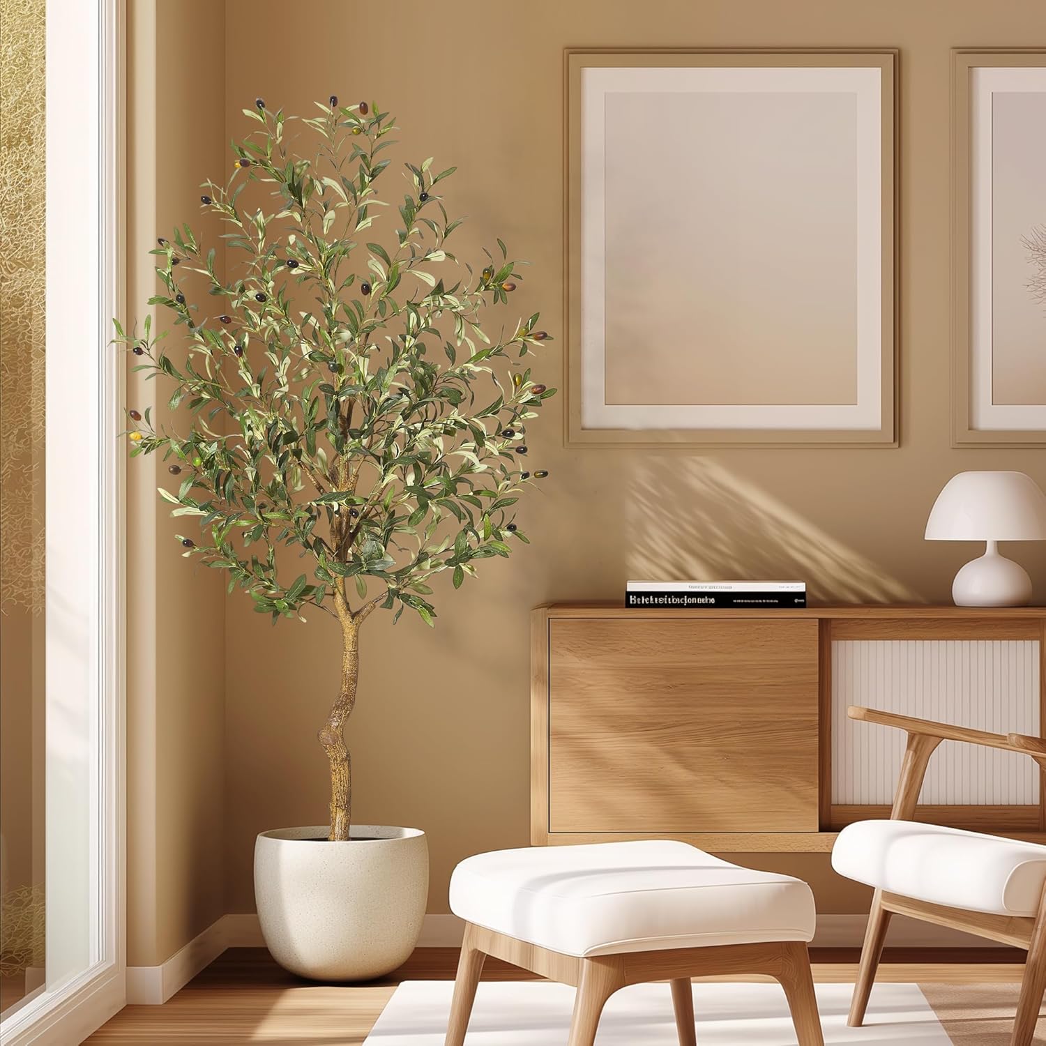 IDEALHOUSE Artificial Olive Tree 5FT Potted Topiary