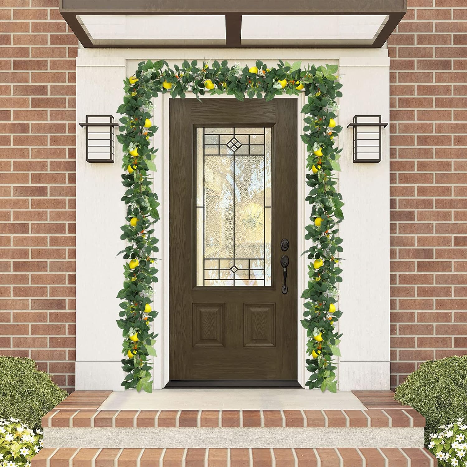 UArtlines 4Pcs Artificial Lemon Garland Decorations