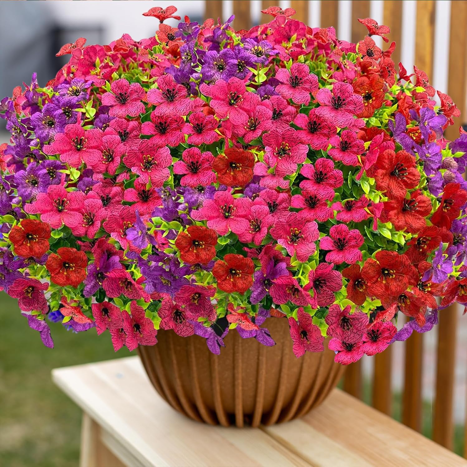 Artificial Fall Flowers for Outdoor Decor 10pcs