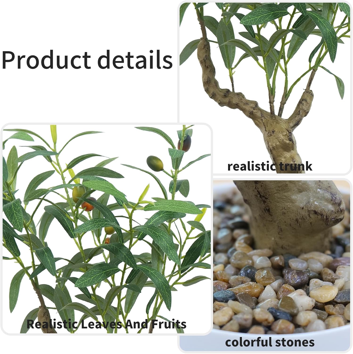 Small Artificial Olive Tree 20 Inch Table Top Decor