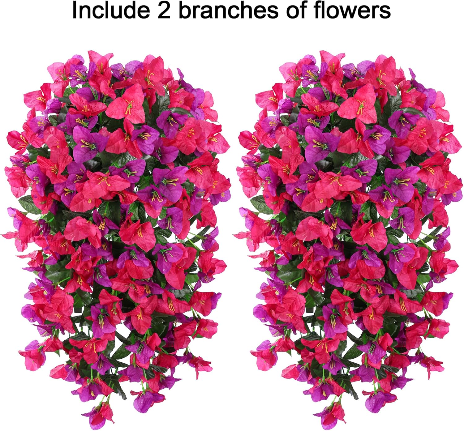 HyeFlora Bougainvillea Artificial Hanging Flowers 2pcs