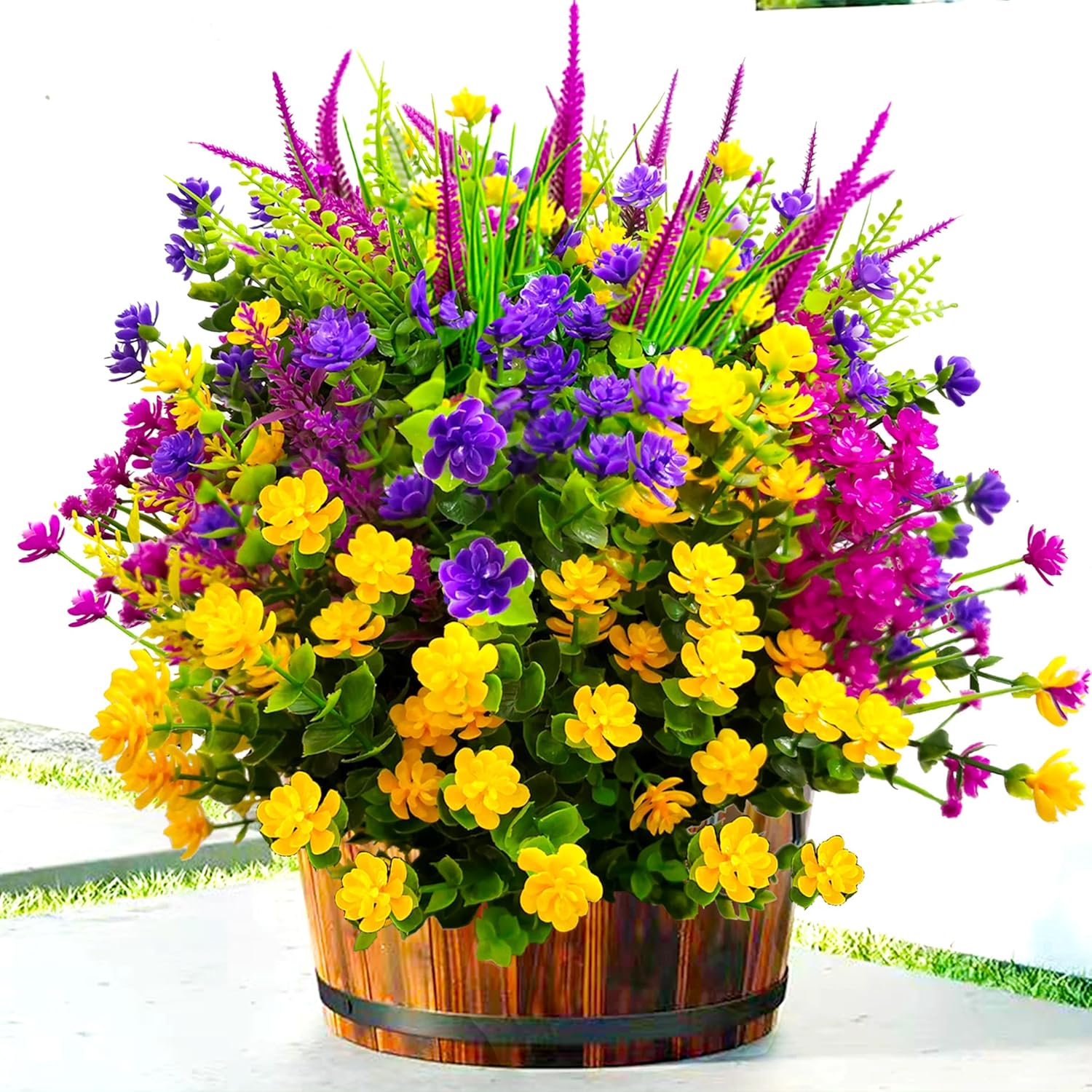 Tstweto Artificial Flowers 20 Bundle UV Resistant Outdoor Decor