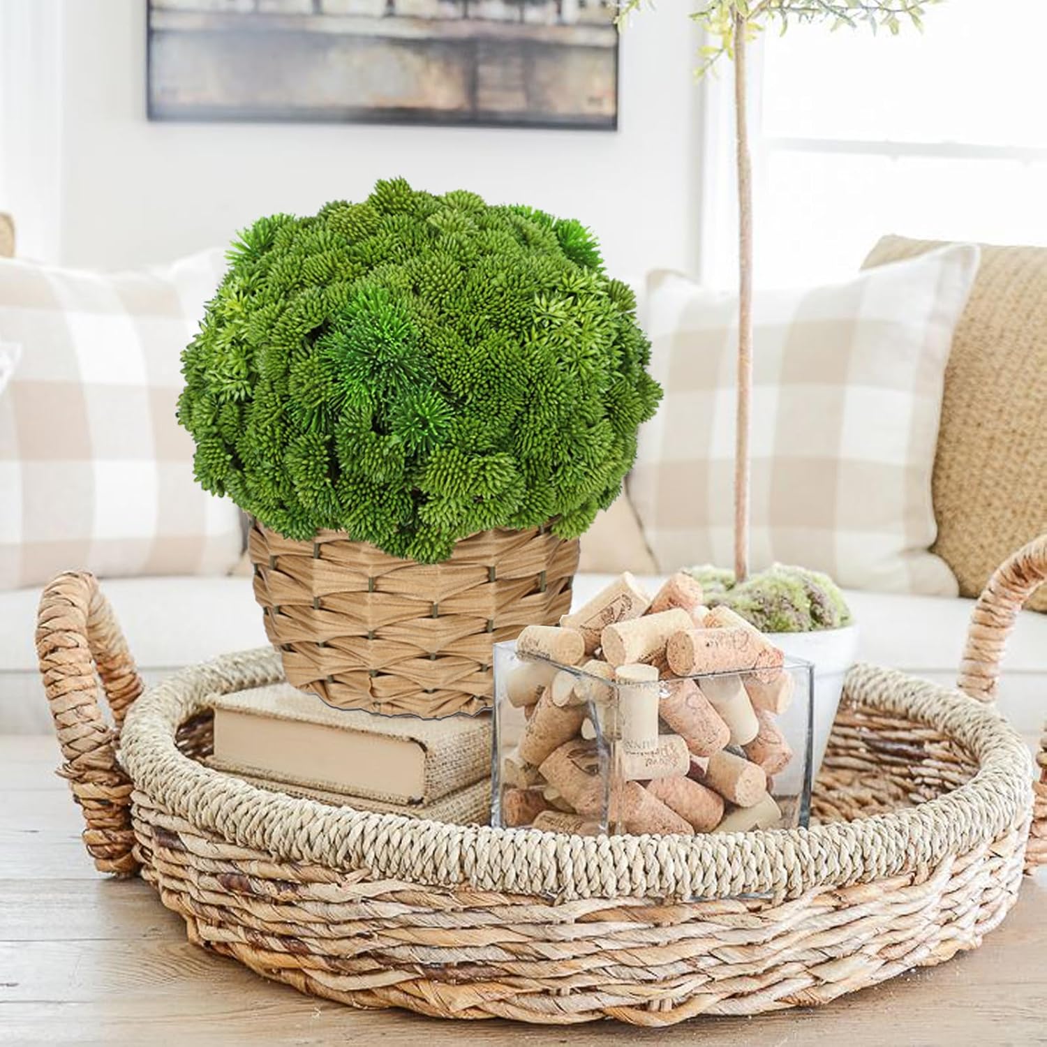 Briful Artificial Large Fake Succulent Arrangement