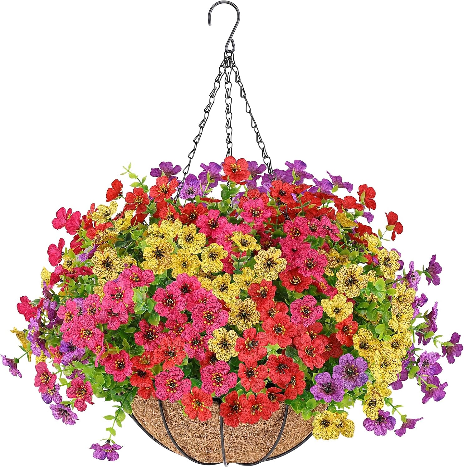 AGIRL Artificial Hanging Flowers Decor Basket
