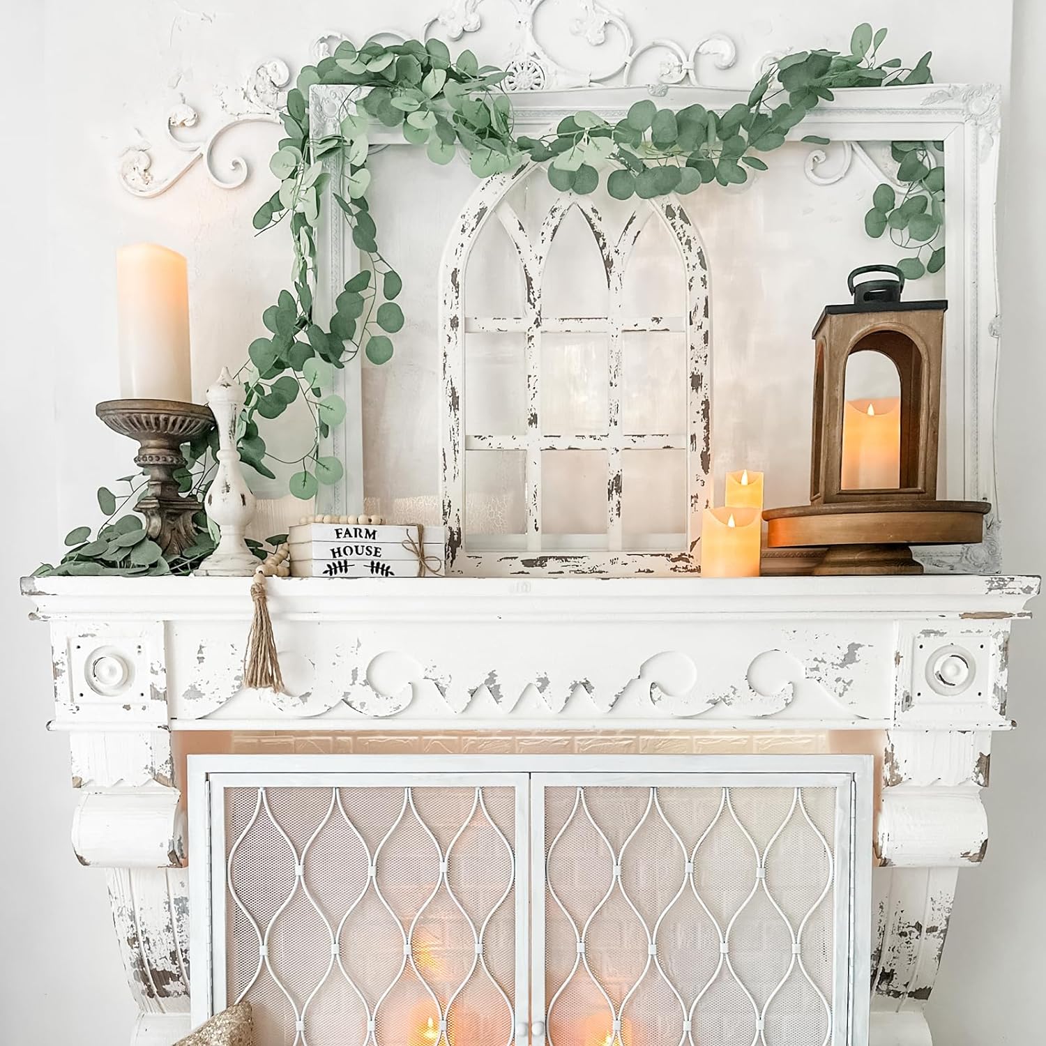 CQURE 24 Pack Eucalyptus Garland for Decor
