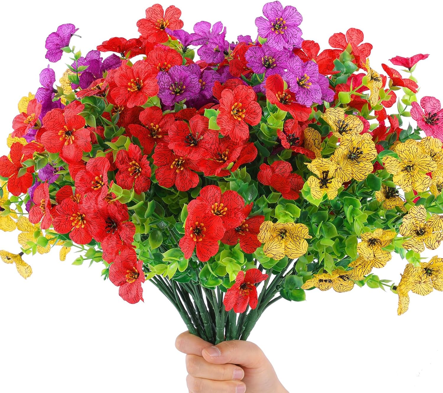 Hananona 2 Set Artificial Flowers with Hanging Baskets