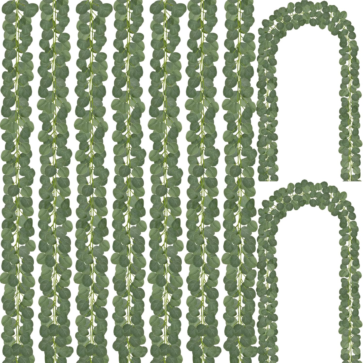CQURE 24 Pack Eucalyptus Garland for Decor