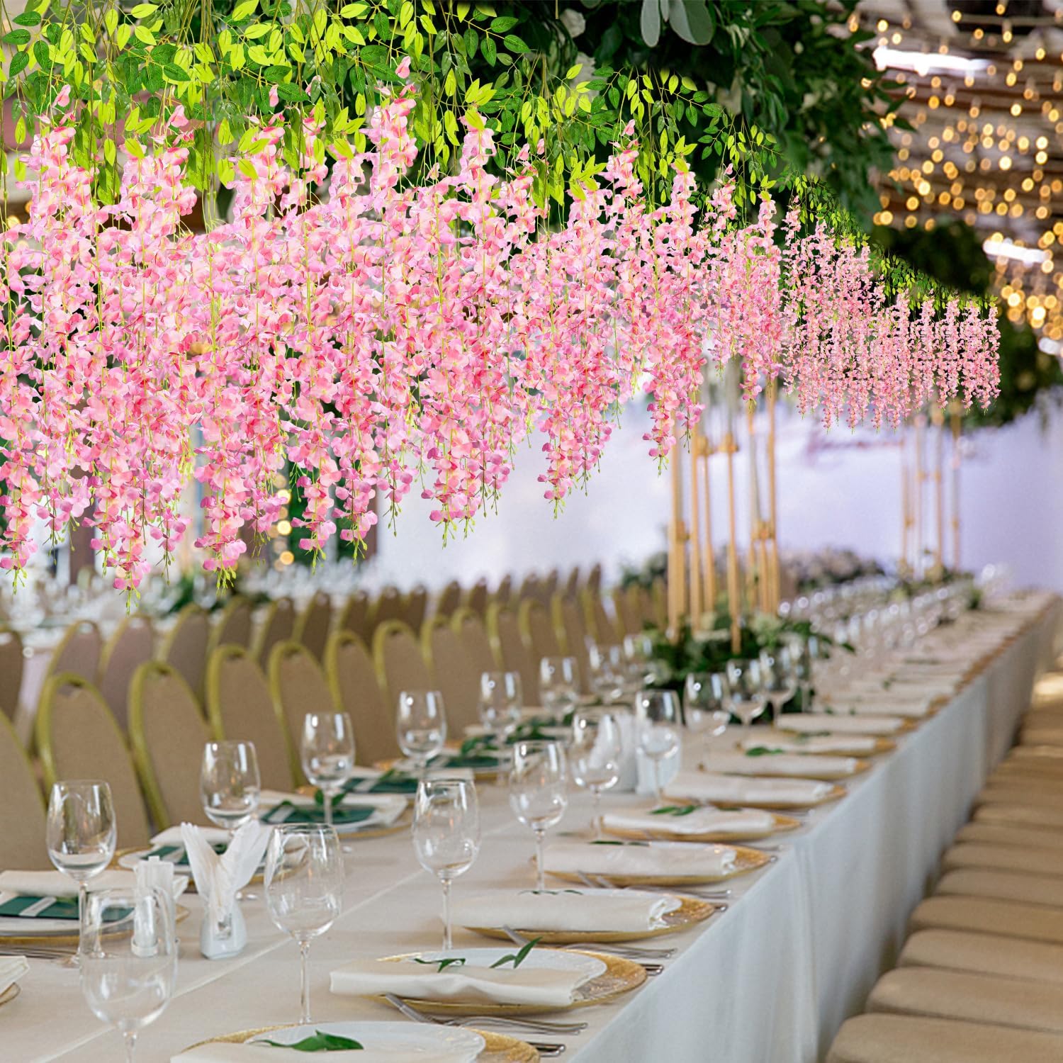 Alotiki Wisteria Garland Artificial Flowers 36ft Pink