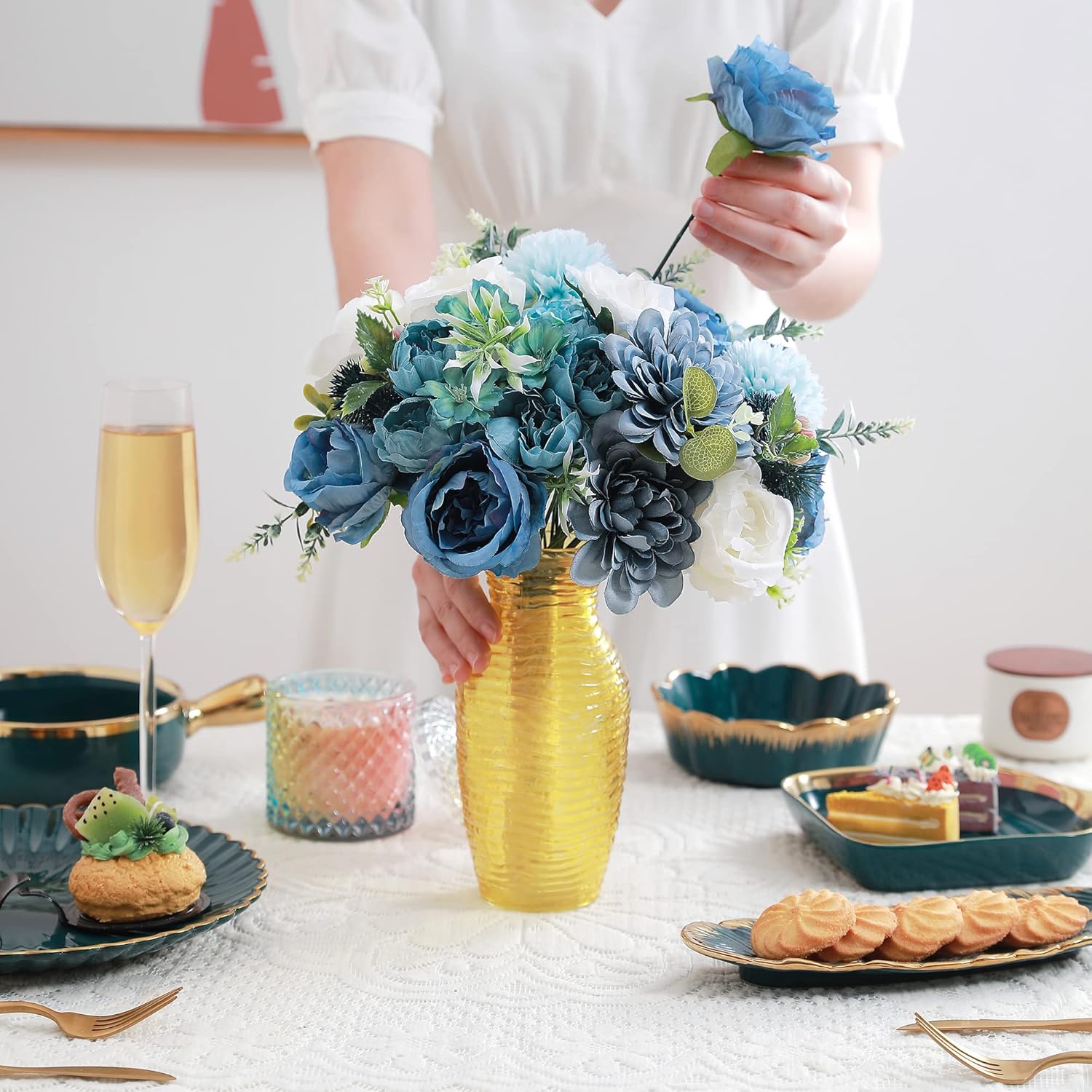 Kuujojo Artificial Flowers DIY Combo Set