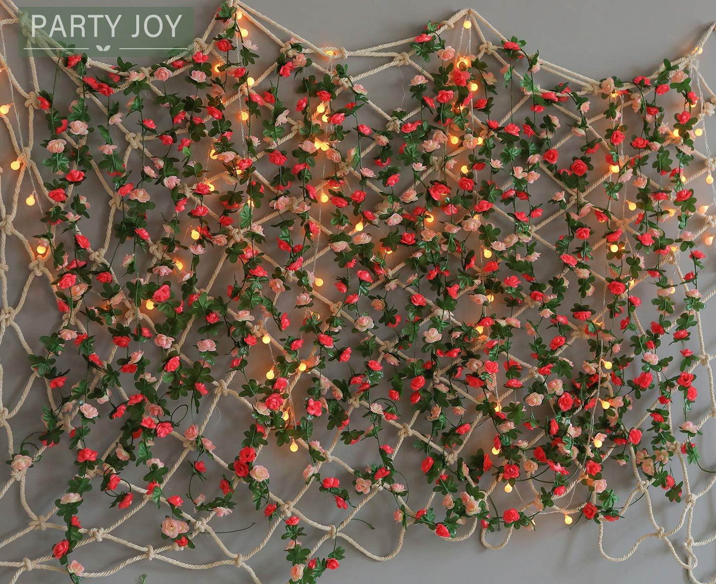 Party Joy 5pcs 41ft Artificial Flower Garland Hanging Decor