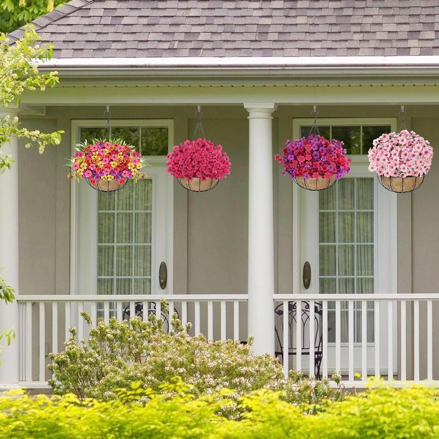 24 Bundle Artificial Flowers for Outdoor Decor