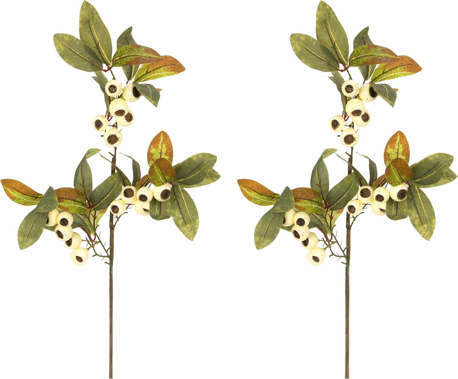 Admired By Nature Artificial Autumn Flowers 29 Inch Faux Loquat Set of 2