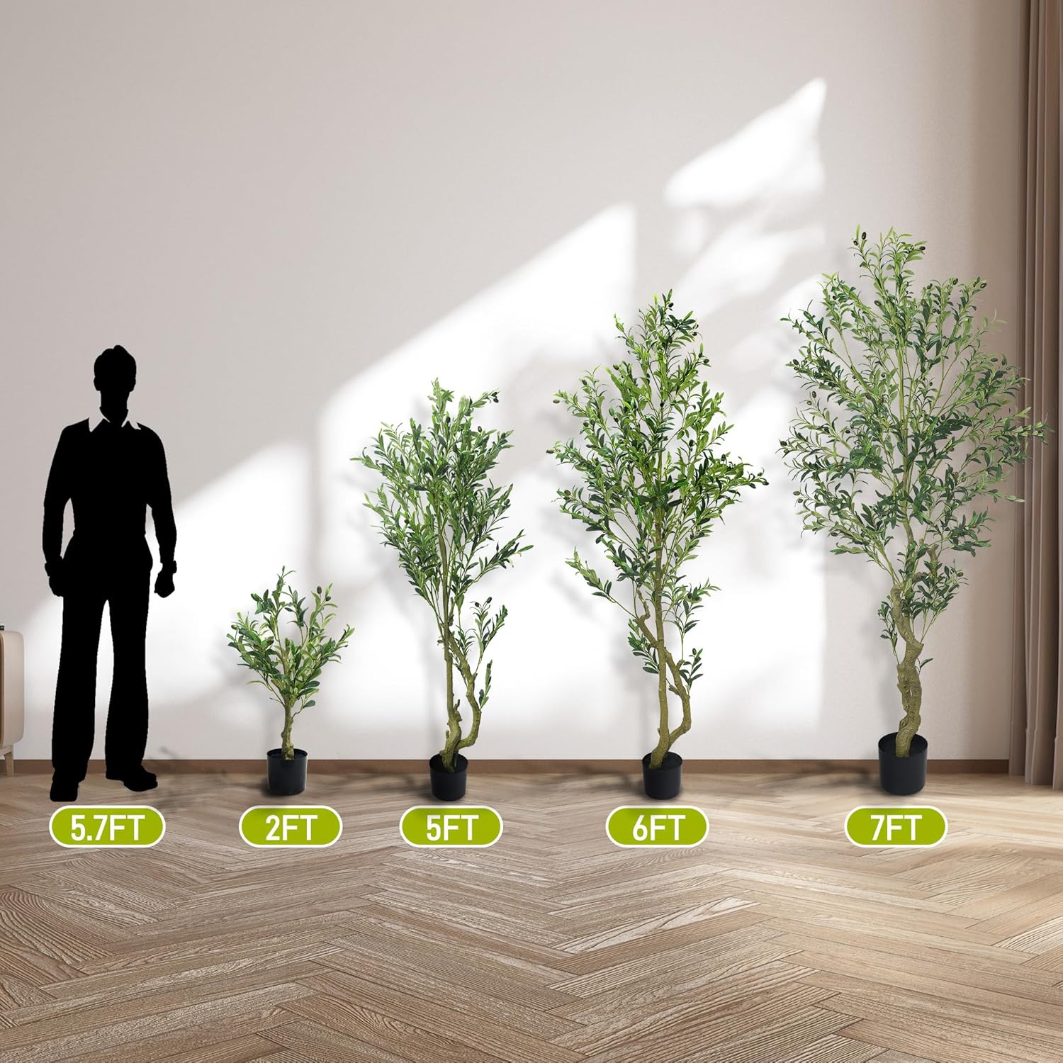 Quibbay 5FT Artificial Olive Tree with Lifelike Fruits
