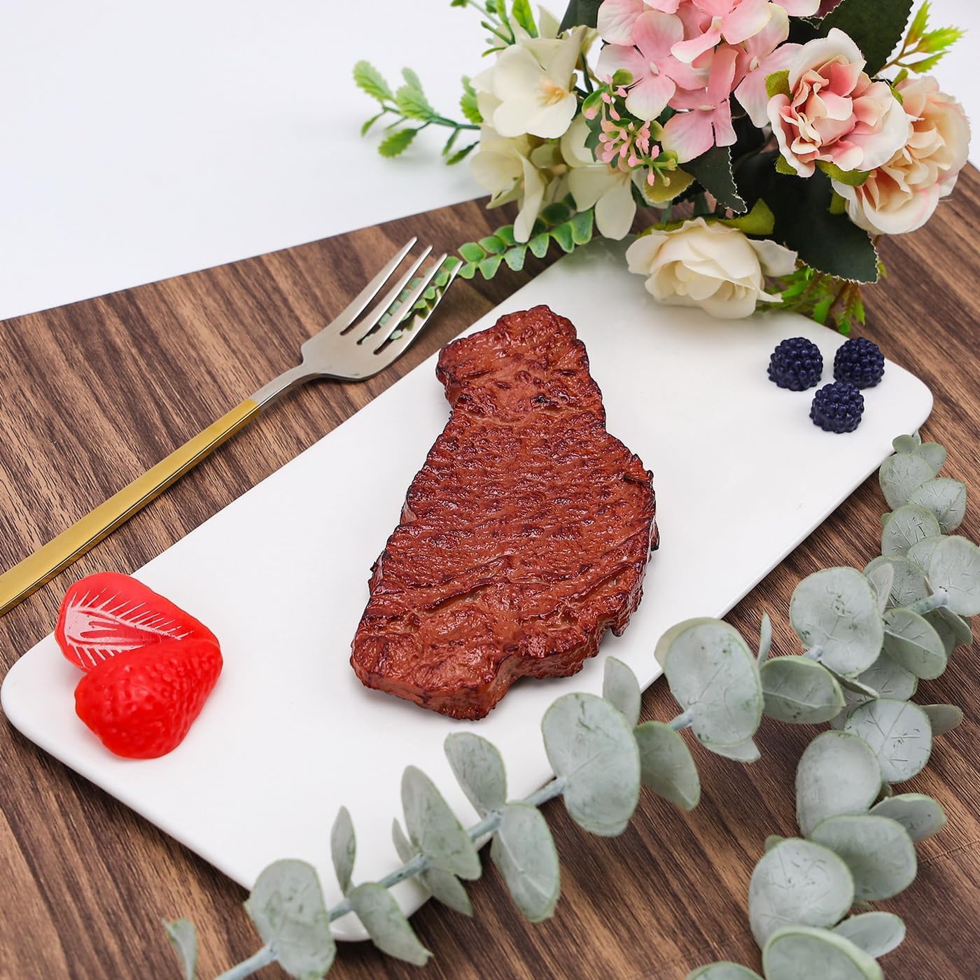 1pcs Artificial Steak Decoration Realistic Food Display Prop