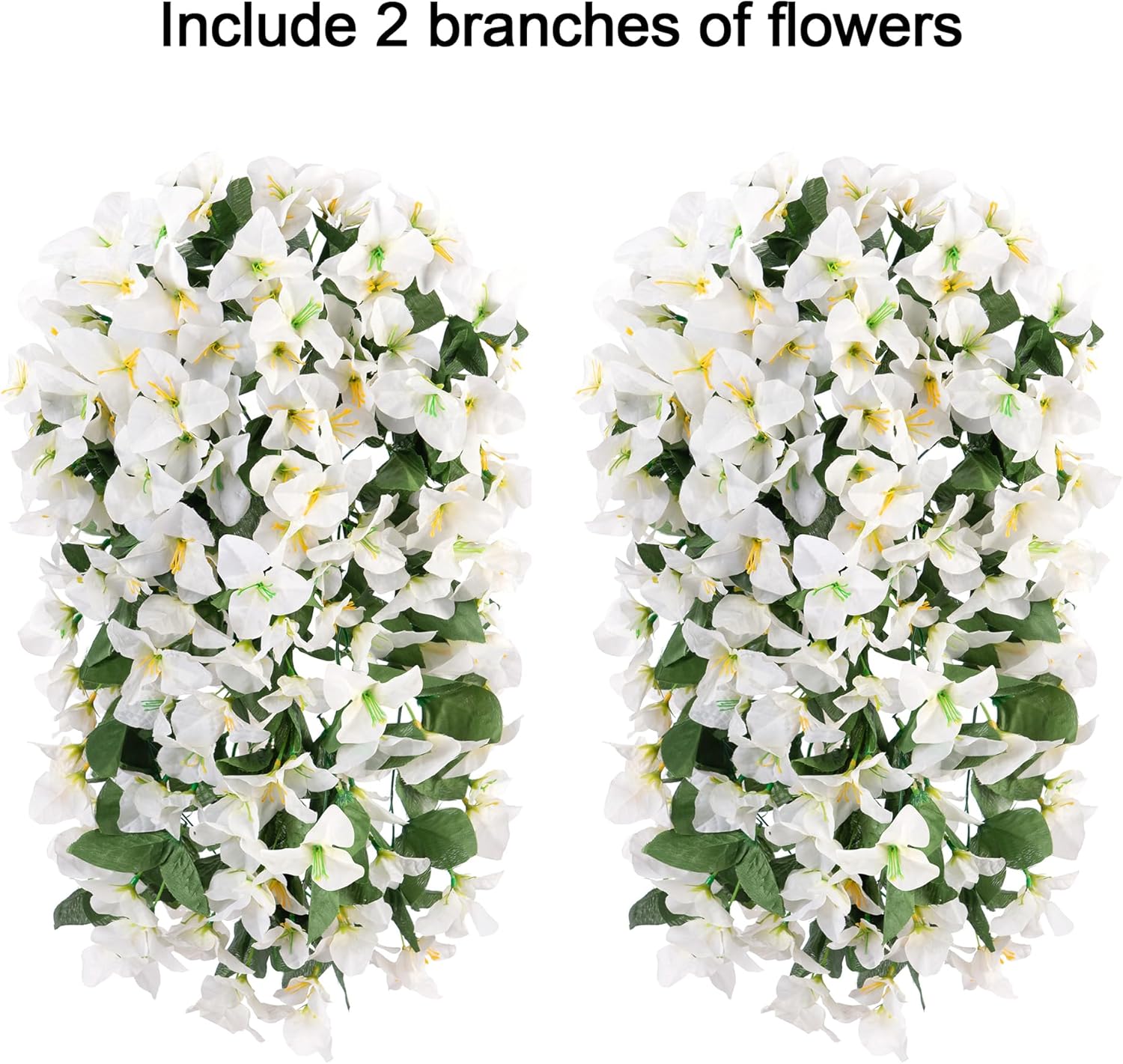 HyeFlora Artificial Bougainvillea Hanging Flowers 2pcs