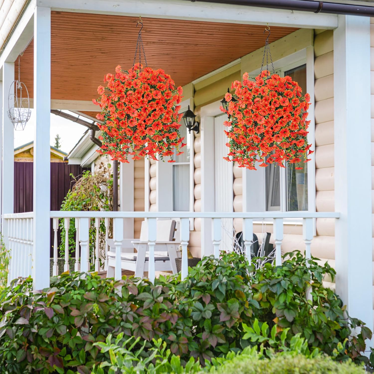 Ivydale Artificial Hanging Flowers with Eucalyptus and Petunias