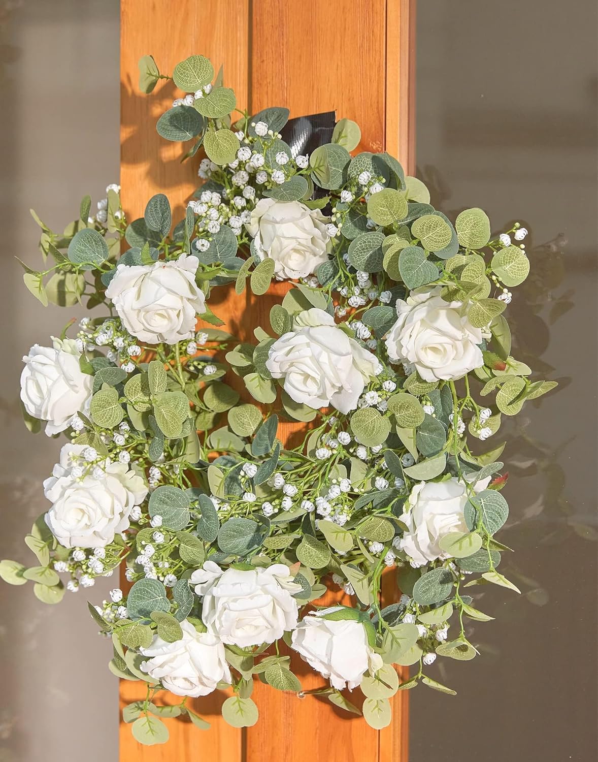 Annas Whimsy 591FT Artificial Eucalyptus Garland with Flowers