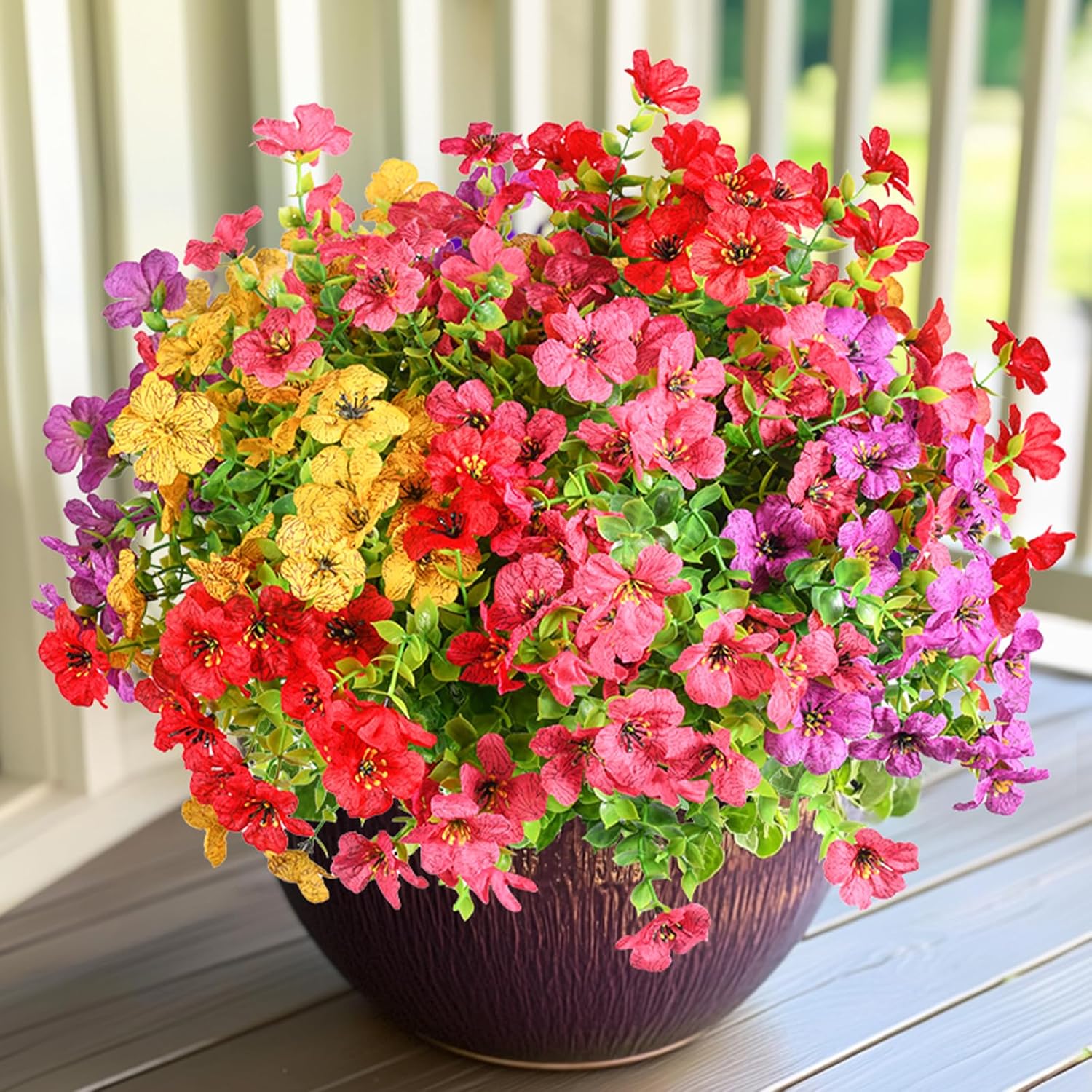 12 Bundle Artificial Daisy Flowers for Outdoor Decoration