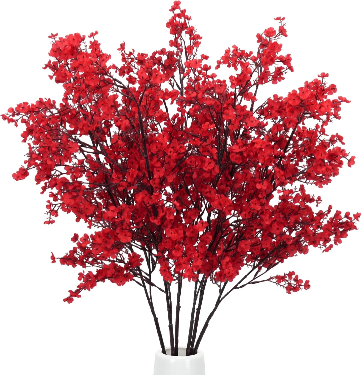 AILANDA 6 Pack Babys Breath Artificial Flowers Red 394 Inch Long Stems