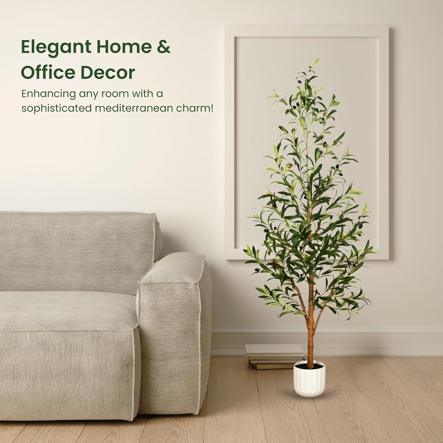 Realistic 5ft Artificial Olive Tree with Pot
