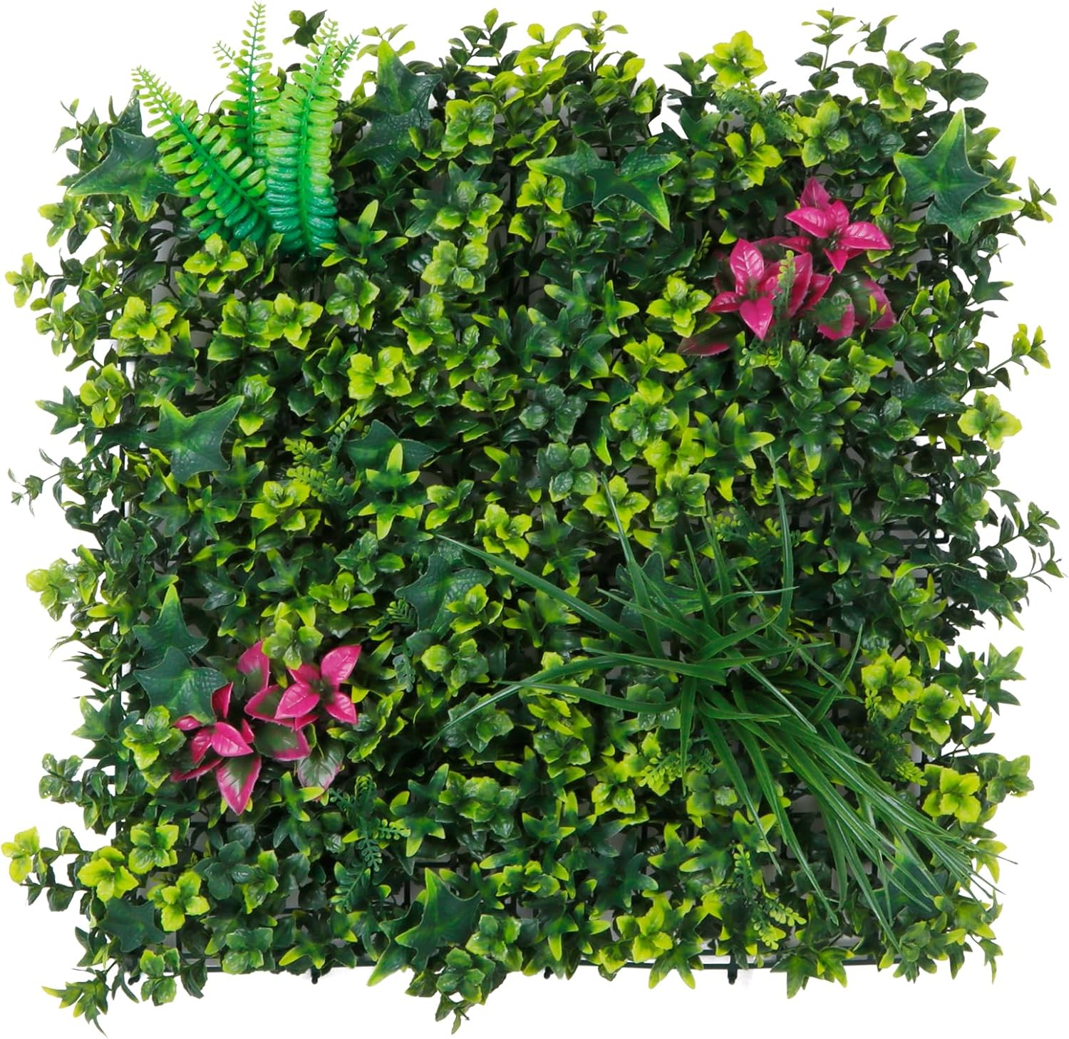 Artificial Boxwood Wall Panels with Mint Leaves 20x20 12pcs Greenery Privacy Screen
