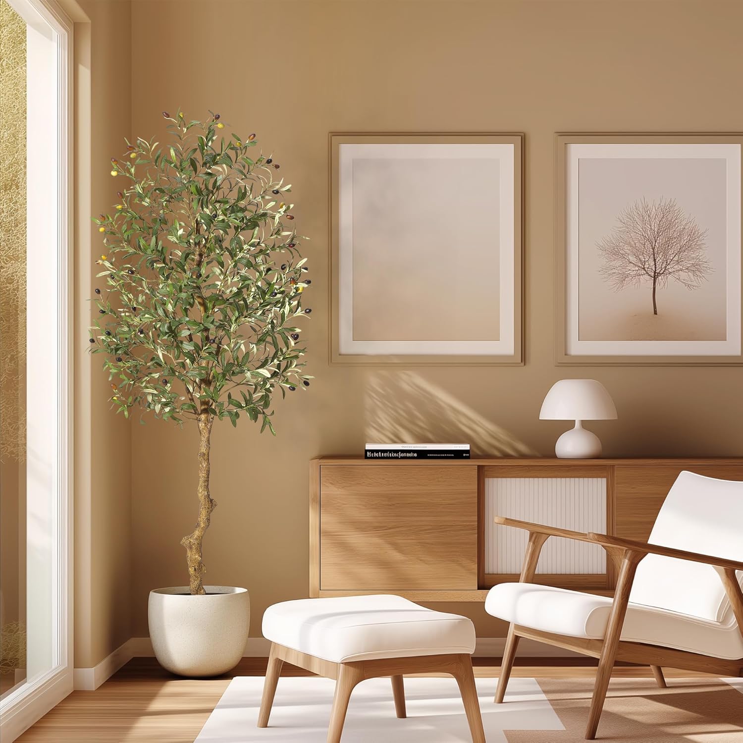 IDEALHOUSE Artificial Olive Tree 6FT Potted Decor
