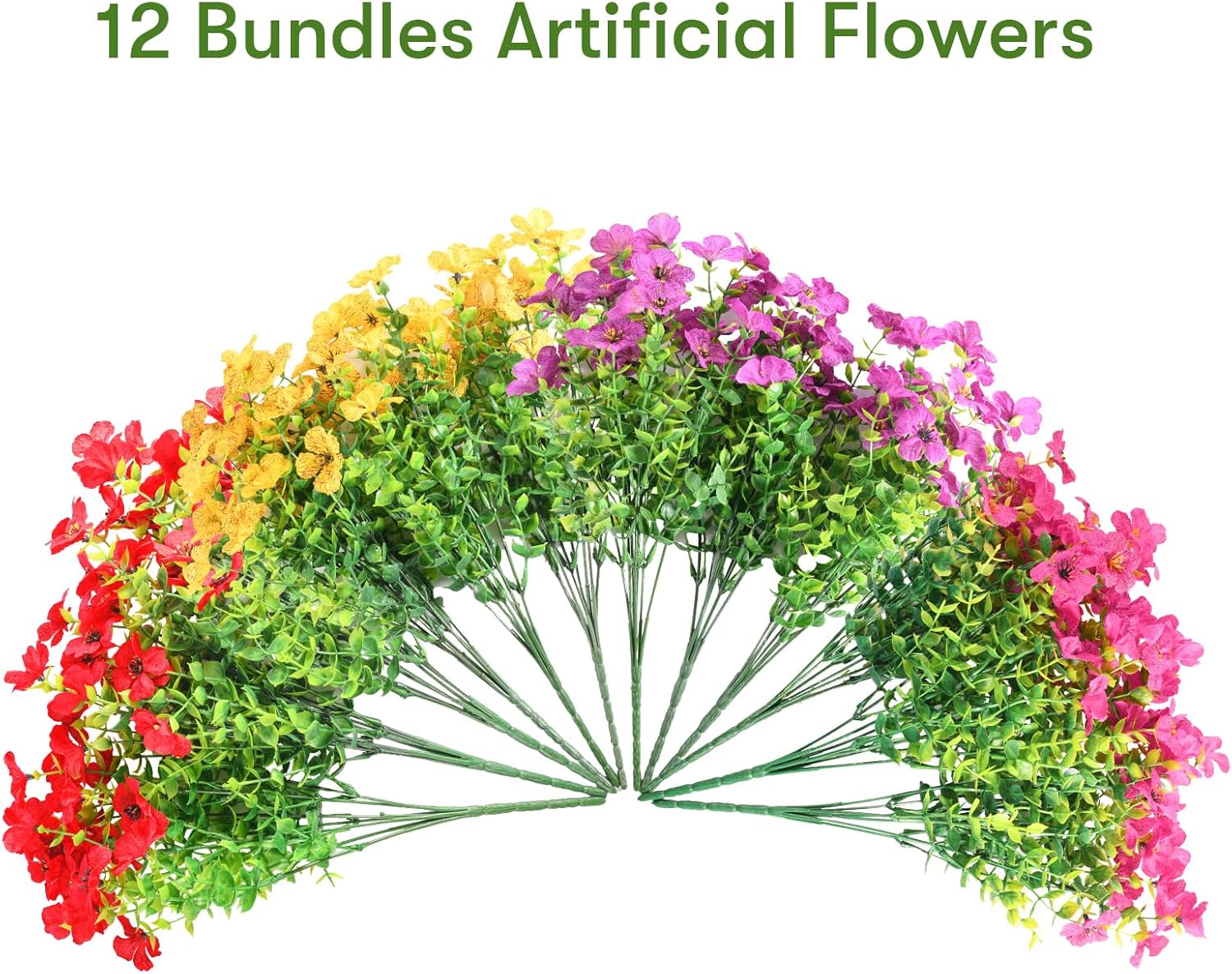 12 Bundle Artificial Daisy Flowers for Outdoor Decoration
