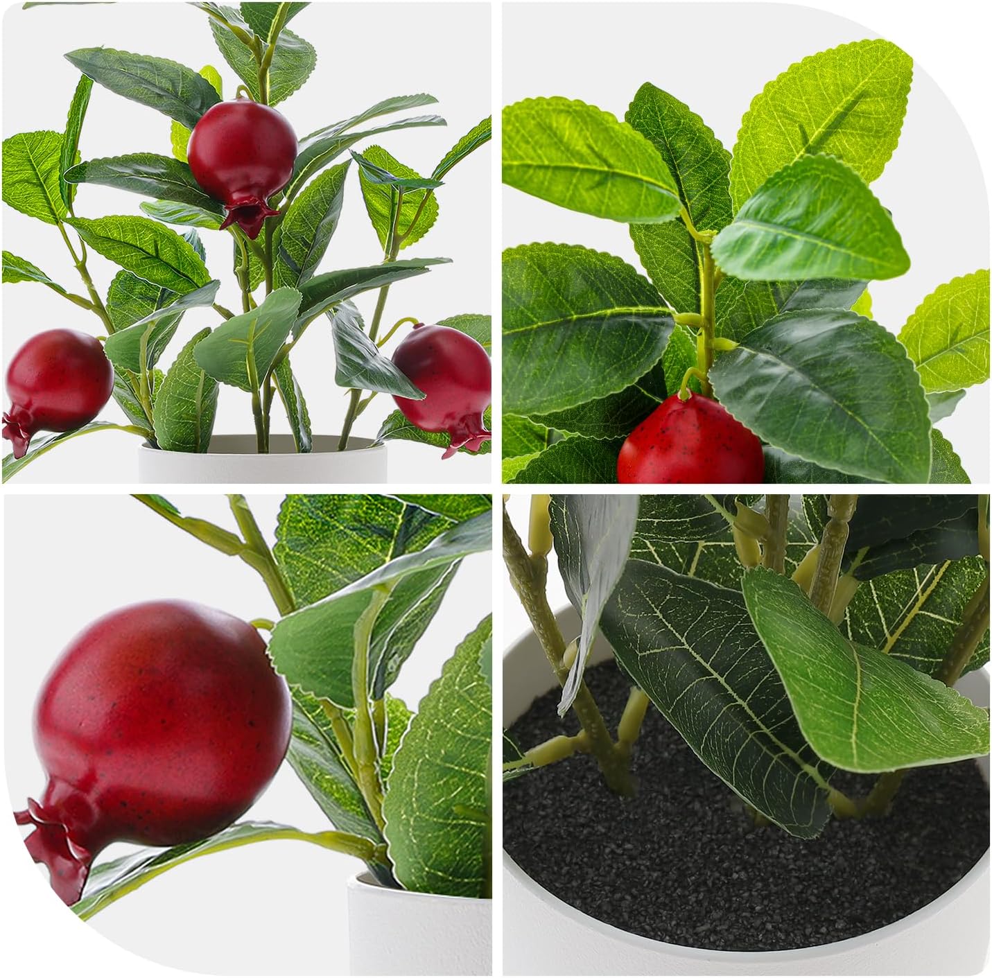 Woration Artificial Pomegranate Tree 138 Inches Decor