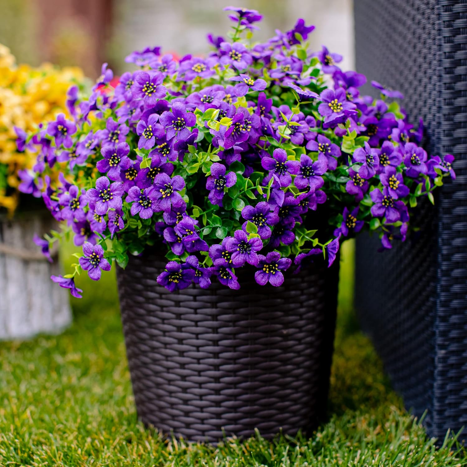 AXYLEX Artificial Flowers for Outdoor Decor Purple