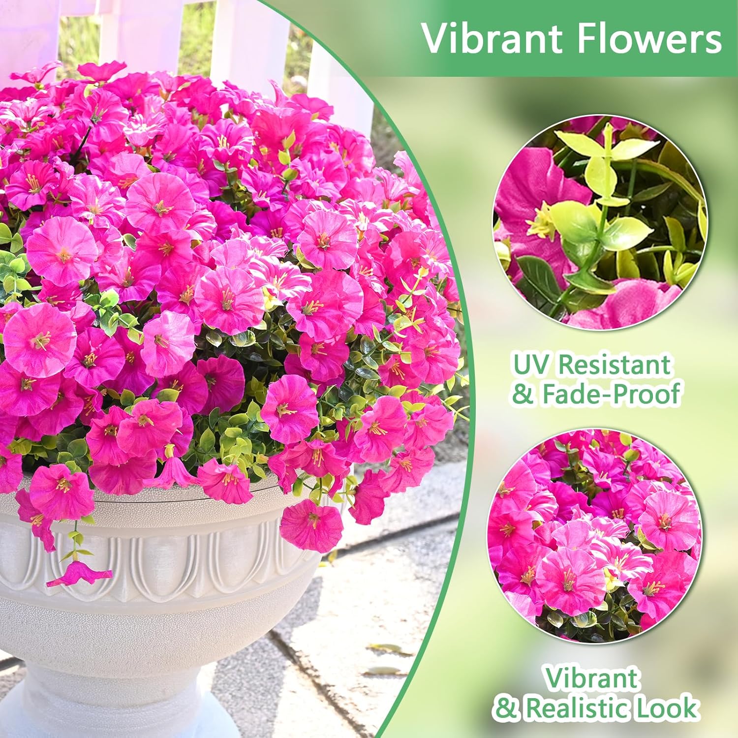 Yastouay Artificial Flowers for Outdoor Decoration