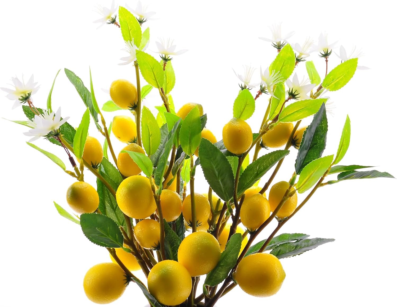 Lifelike Artificial Lemon Flowers 5pcs 24 Inch