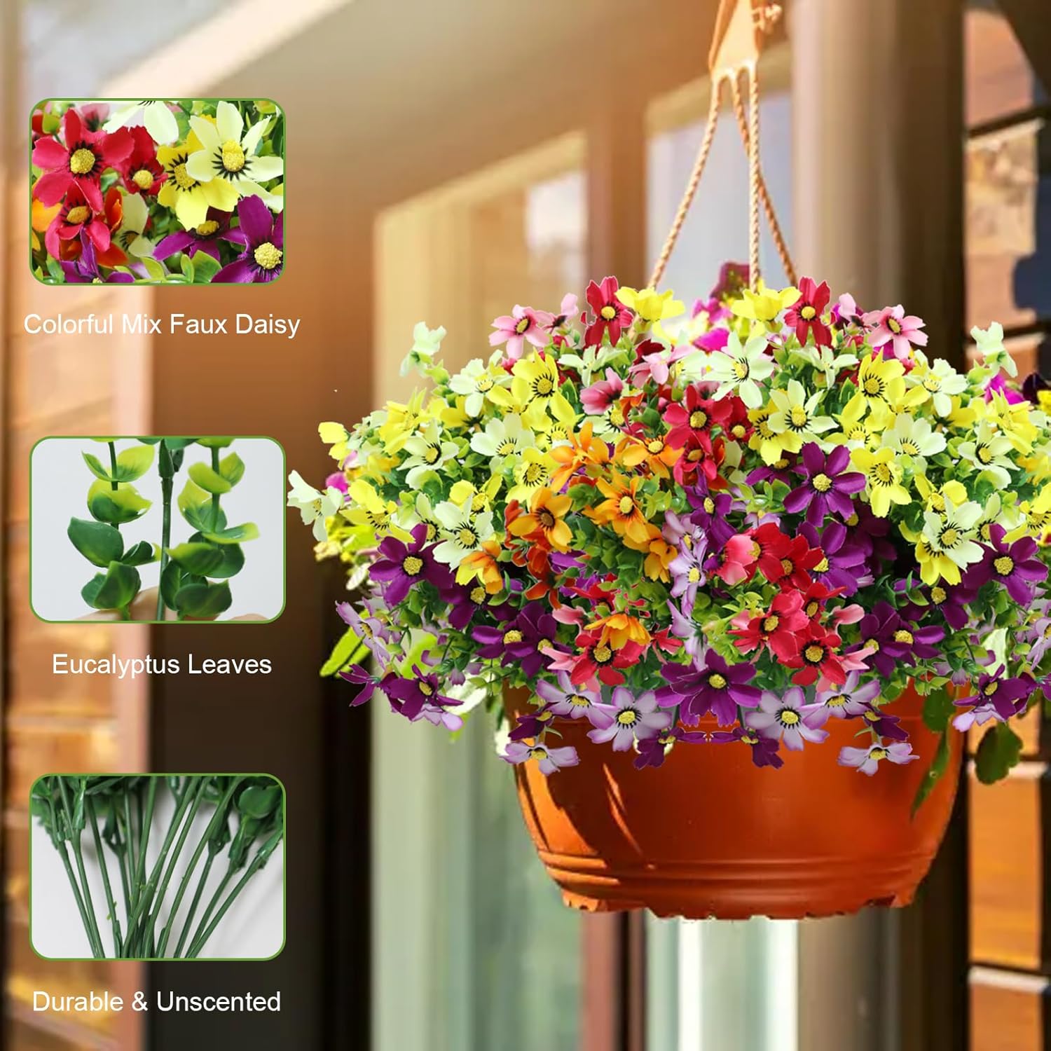 Durable UV Resistant Artificial Flowers for Outdoor Decor