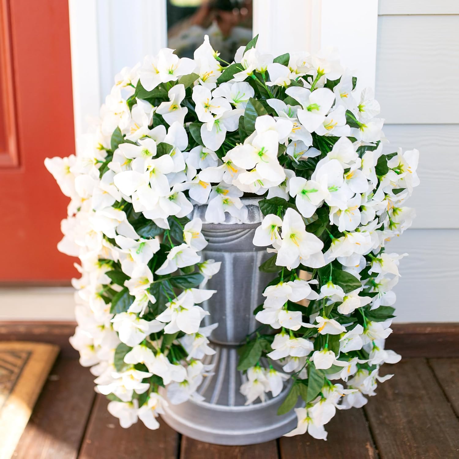 HyeFlora Artificial Bougainvillea Hanging Flowers 2pcs