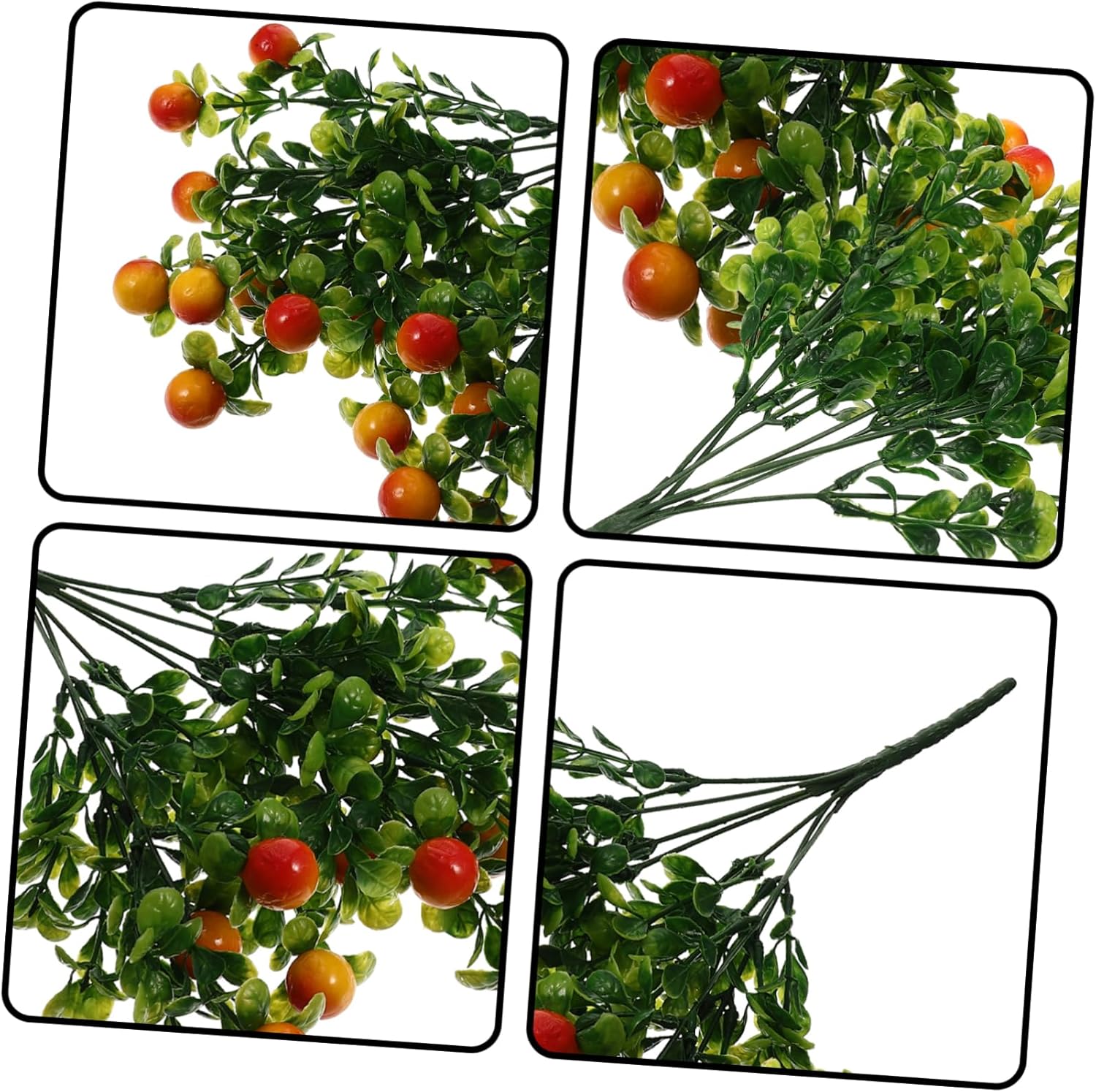 Cabilock 2pcs Vivid Artificial Fruit Branches for Home Decor