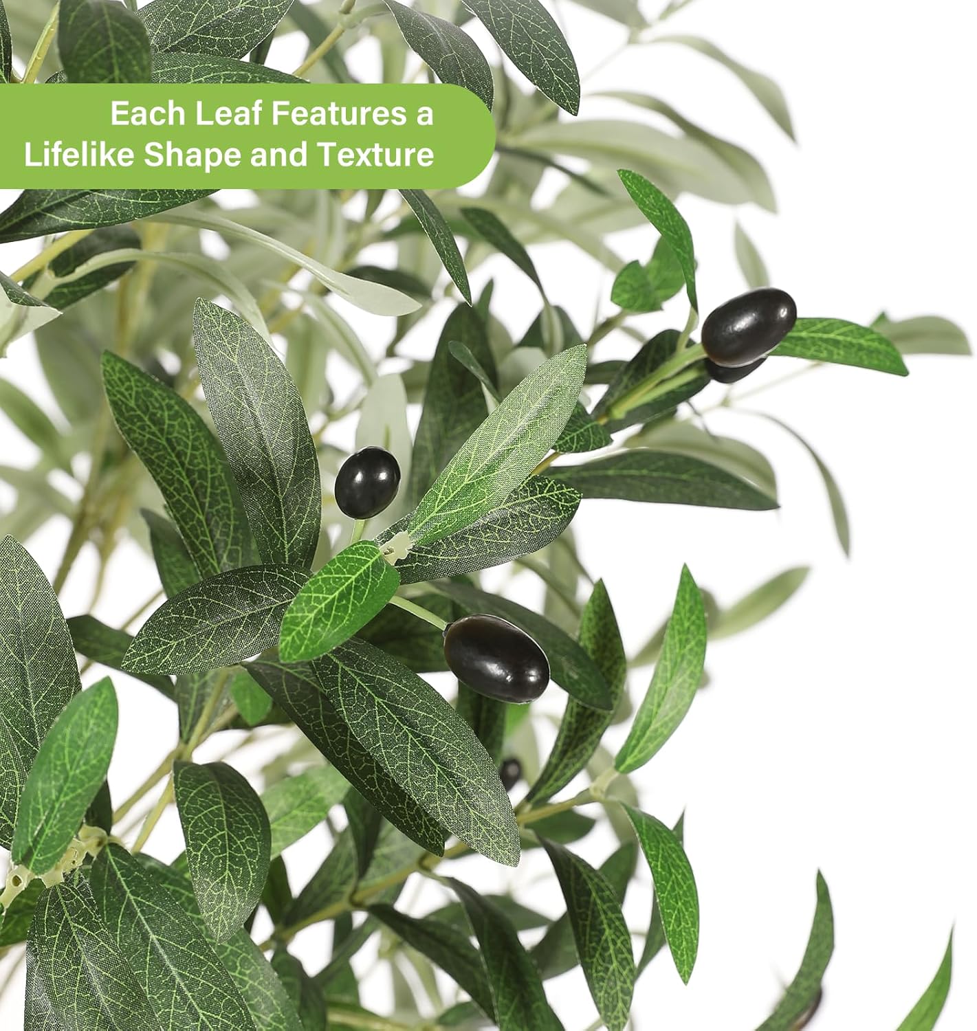 FEELEAD 6FT Artificial Olive Tree with Realistic Leaves and Fruits