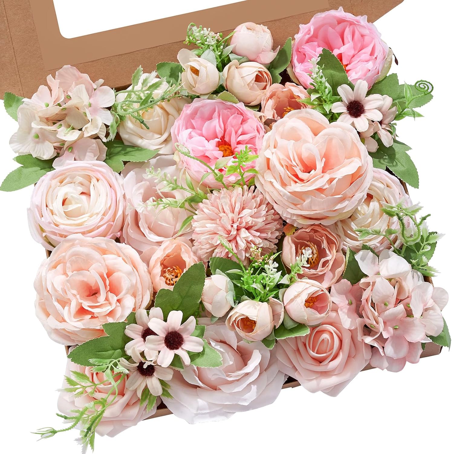 Serwalin Pink Wedding Artificial Flowers Silk Flowers Set