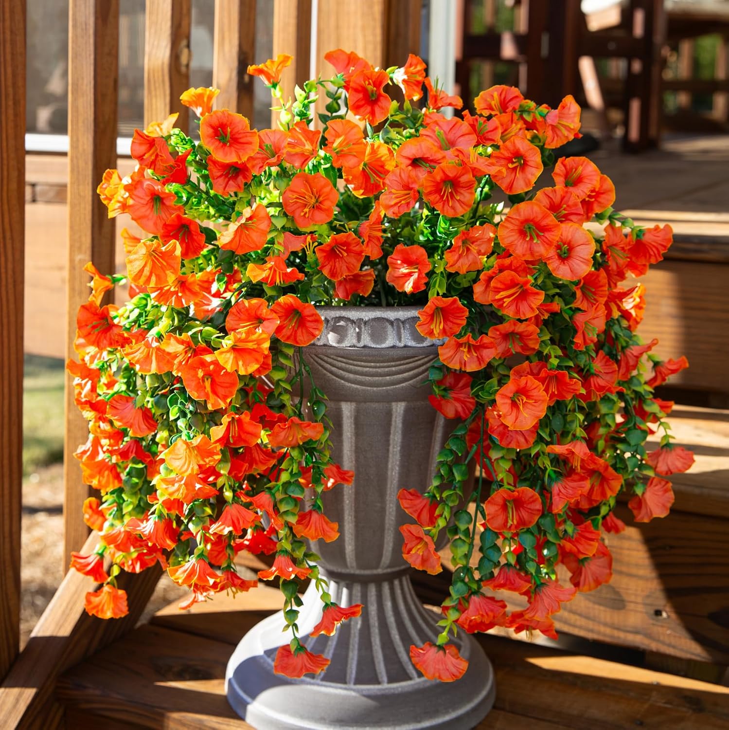 Ivydale Artificial Hanging Flowers with Eucalyptus and Petunias