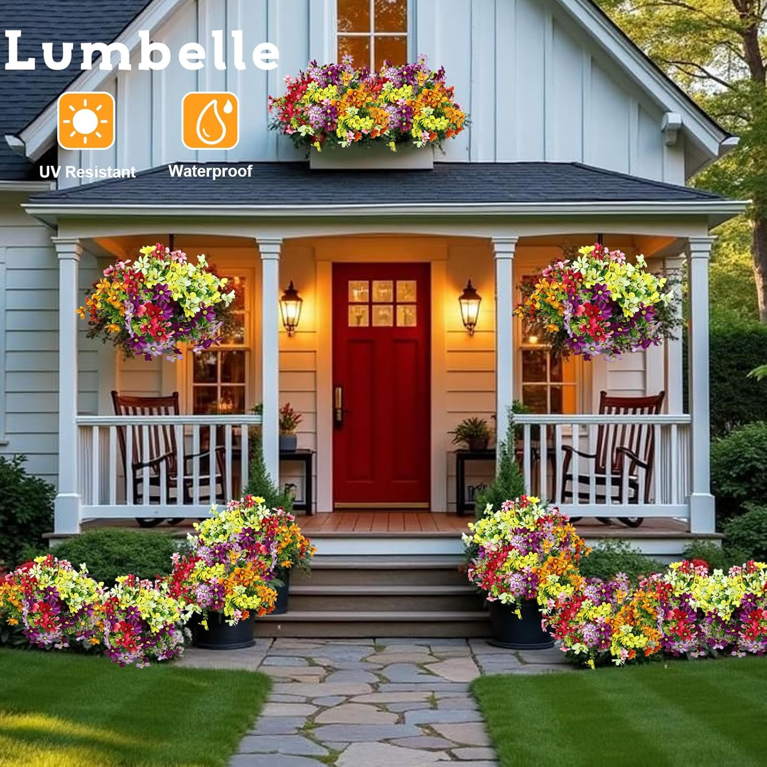 Durable UV Resistant Artificial Flowers for Outdoor Decor