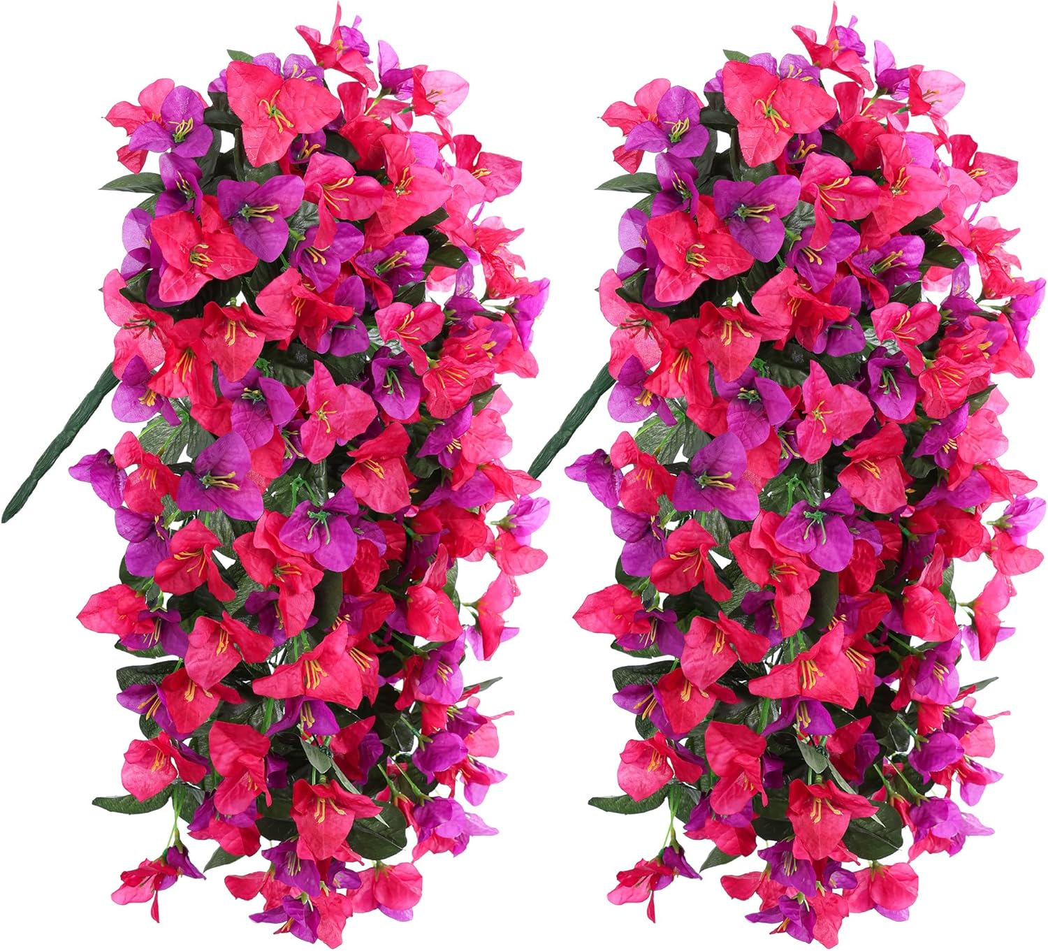 HyeFlora Bougainvillea Artificial Hanging Flowers 2pcs