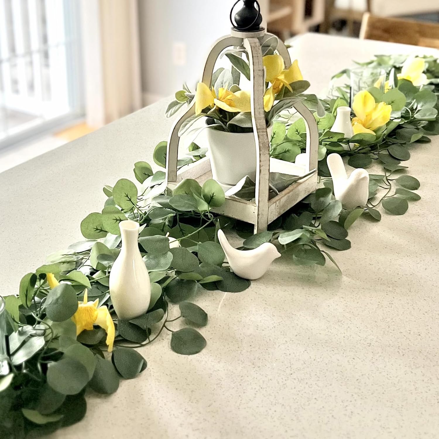 CQURE 24 Pack Eucalyptus Garland for Decor