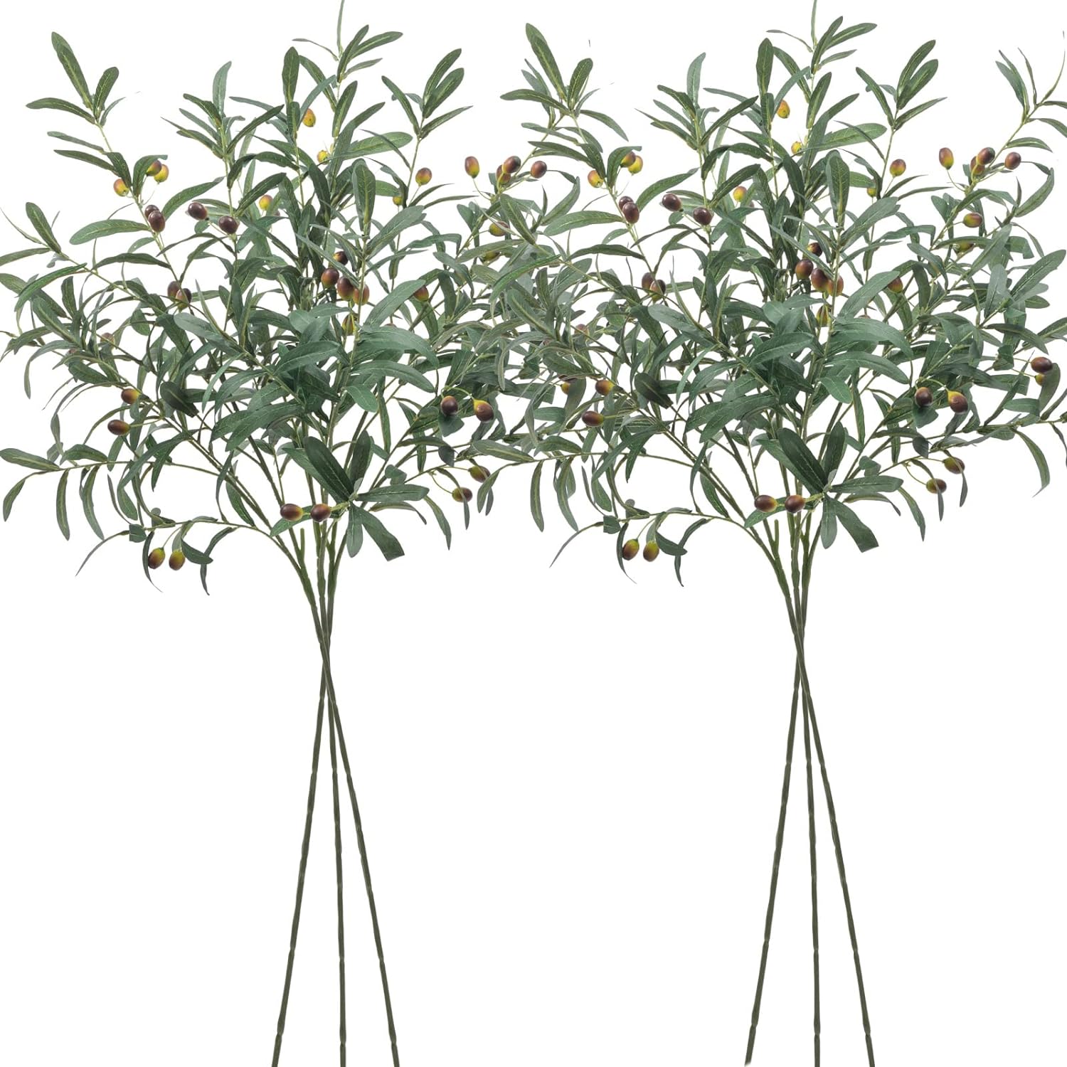 SHACOS 6 Piece Artificial Olive Branches for Vases
