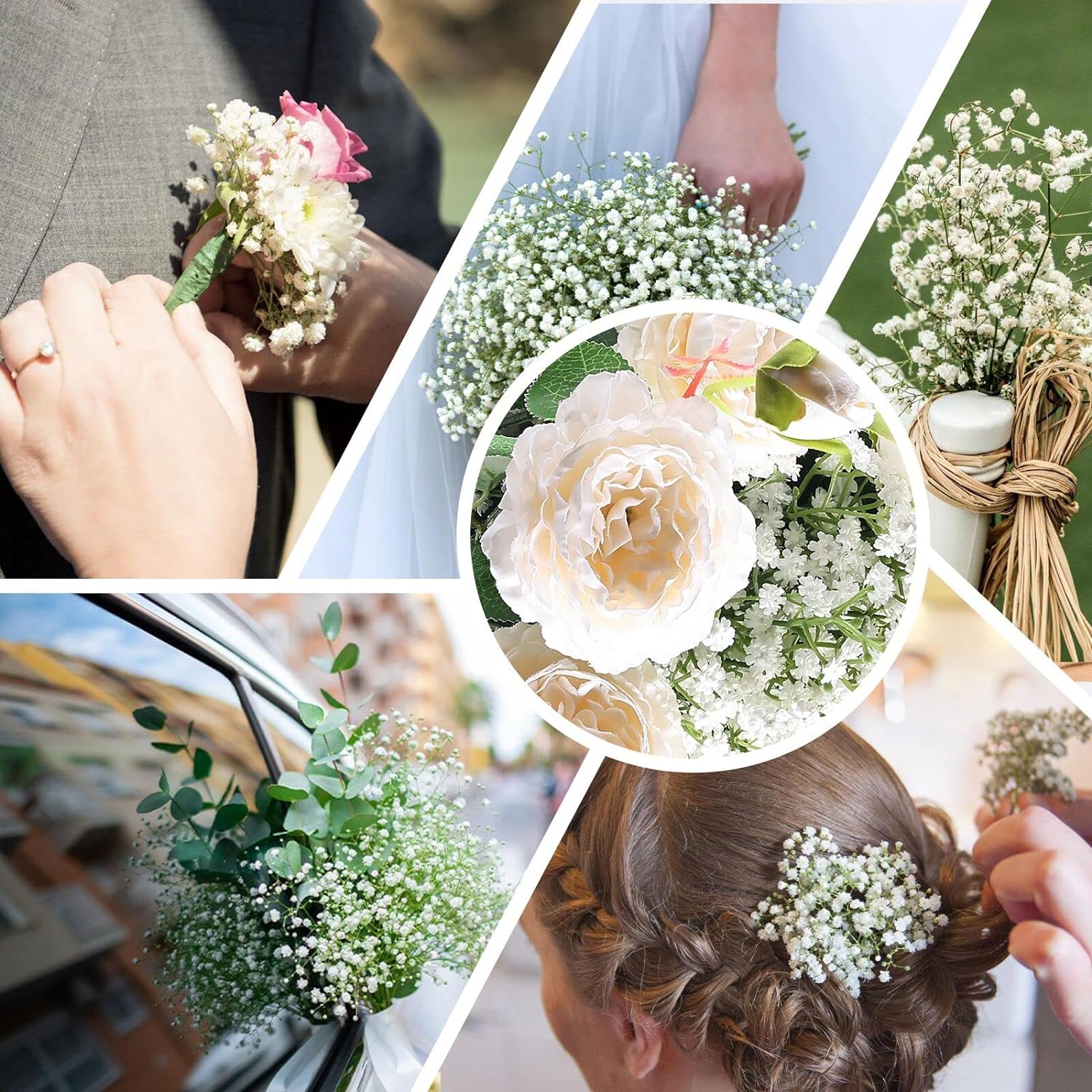 LYLYFAN Gypsophila Artificial Flowers 30 Pcs Wedding Decor