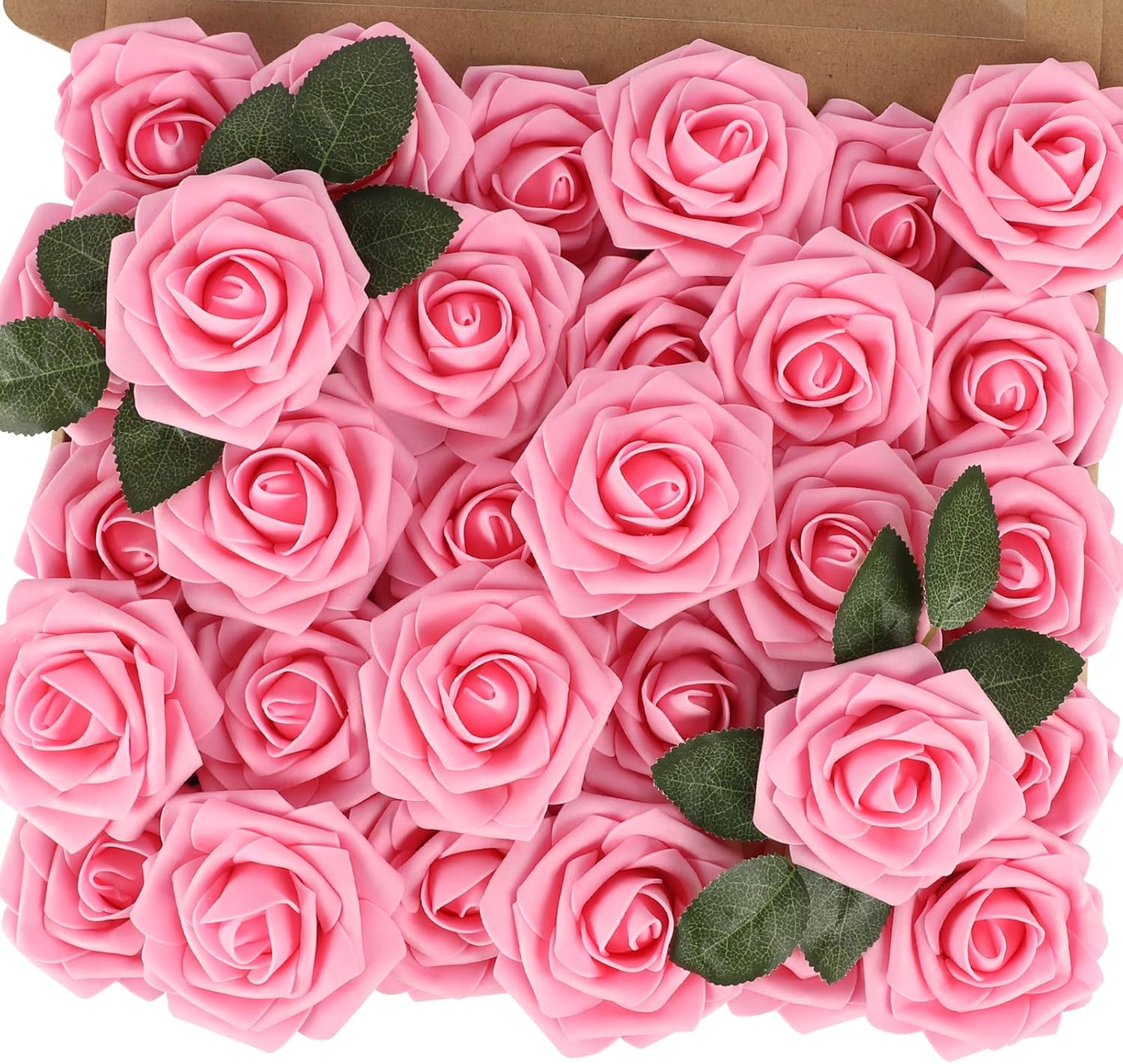 MACTING Artificial Pink Roses 30PCS Wedding Decor