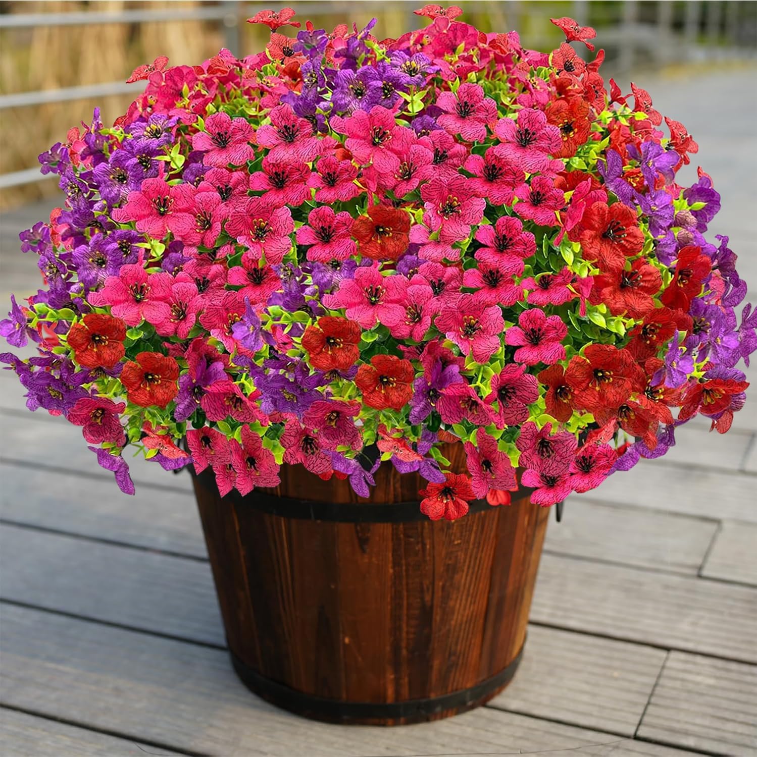 Artificial Fall Flowers for Outdoor Decor 10pcs