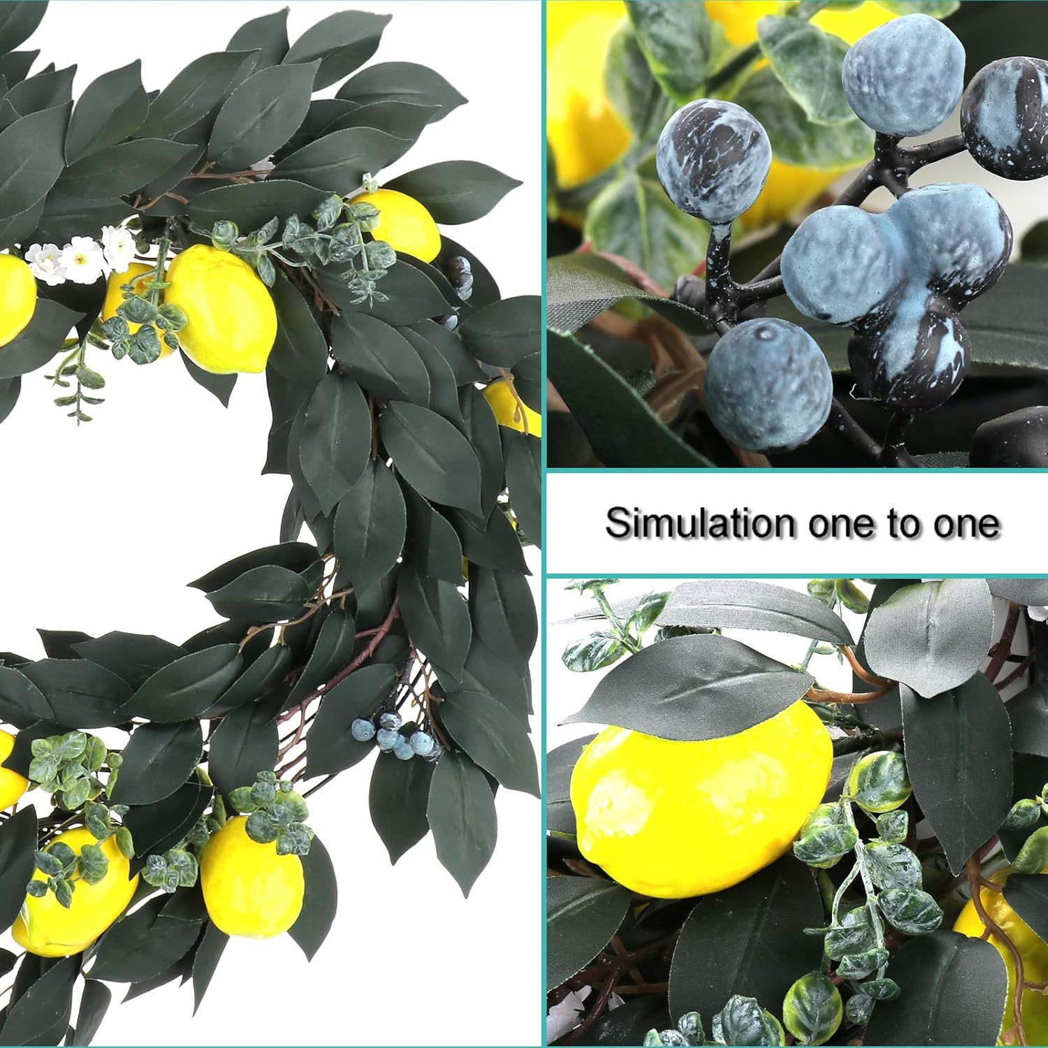 GWOKWAI 65 Ft Artificial Lemon Garland for Home Decor